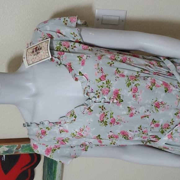 NWT Joe Brown's Floral Western Tie-Waist Dress, sz. 12 US women's (sz. 16 UK) - Picture 2 of 3